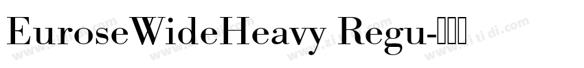 EuroseWideHeavy Regu字体转换